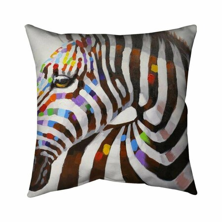 FONDO 26 x 26 in. Colorful Zebra-Double Sided Print Indoor Pillow FO2791732